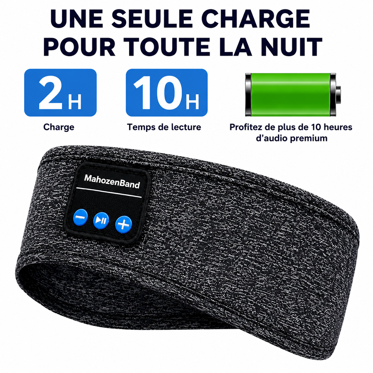 Bandeau musical pour le sommeil et la relaxation - MahozenBand™