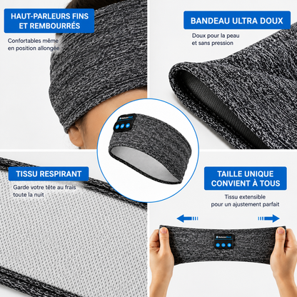 Bandeau musical pour le sommeil et la relaxation - MahozenBand™