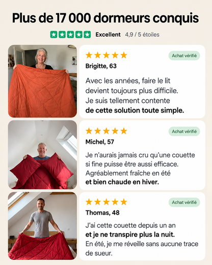 Couette Mahozen EasyDream – La couette 2-en-1 à séchage rapide qui élimine le besoin de draps
