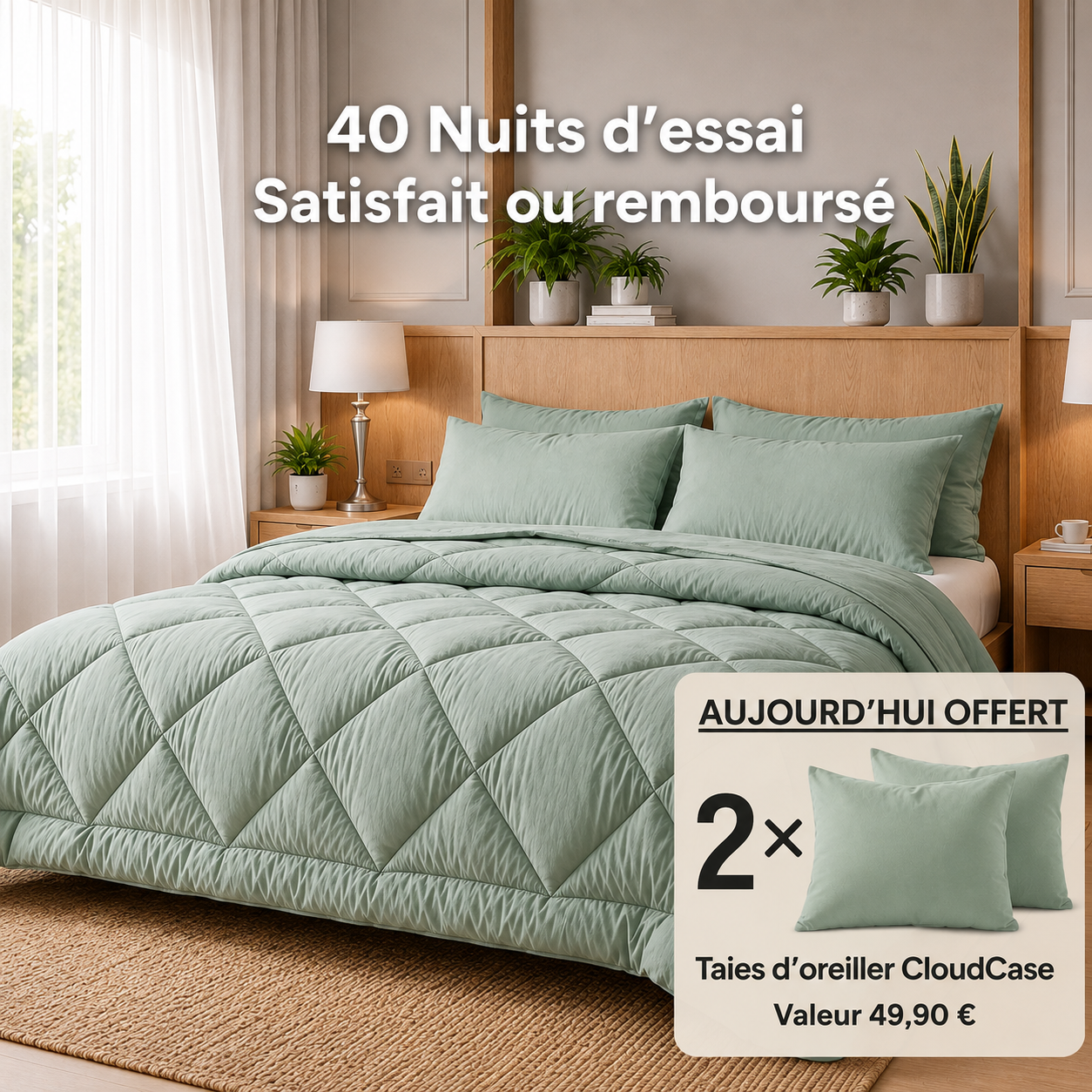 Couette Mahozen EasyDream – La couette 2-en-1 à séchage rapide qui élimine le besoin de draps