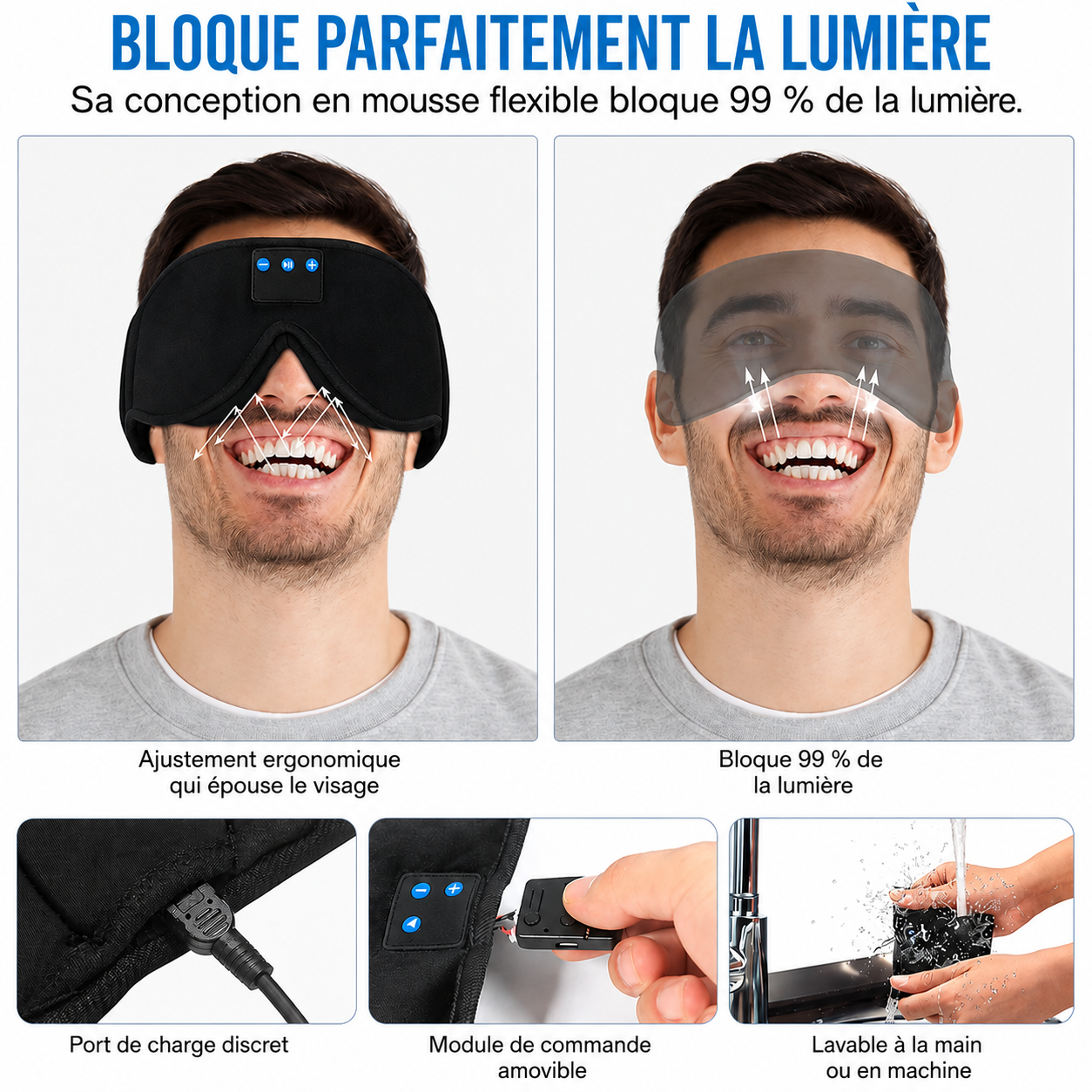 Masque de sommeil Bluetooth avec écouteurs intégrés - MahozenDream™
