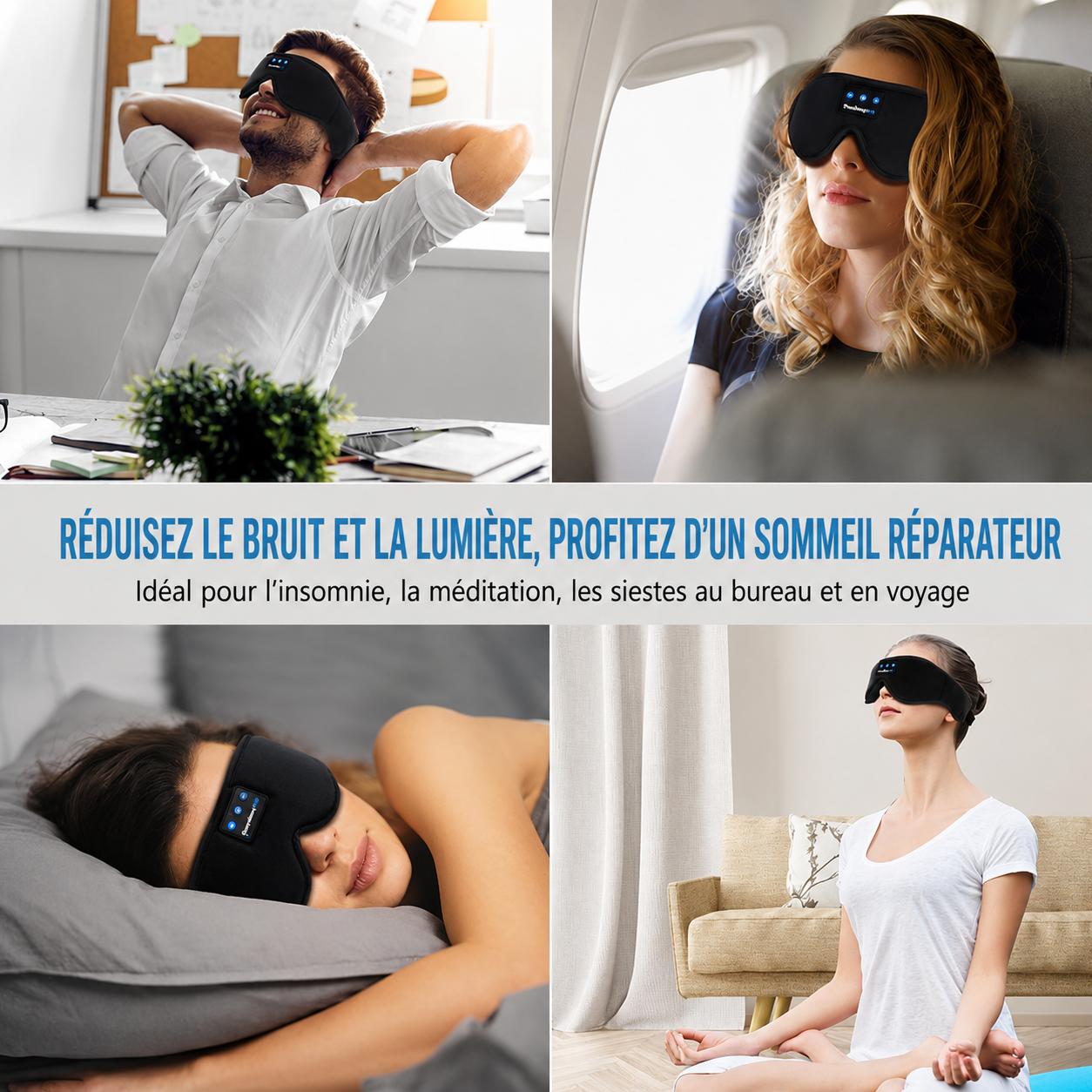 Masque de sommeil Bluetooth avec écouteurs intégrés - MahozenDream™