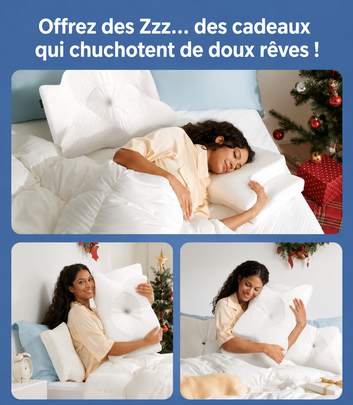 Oreiller cervical en mousse à mémoire de forme Sommeil Réparateur- Mahozen™